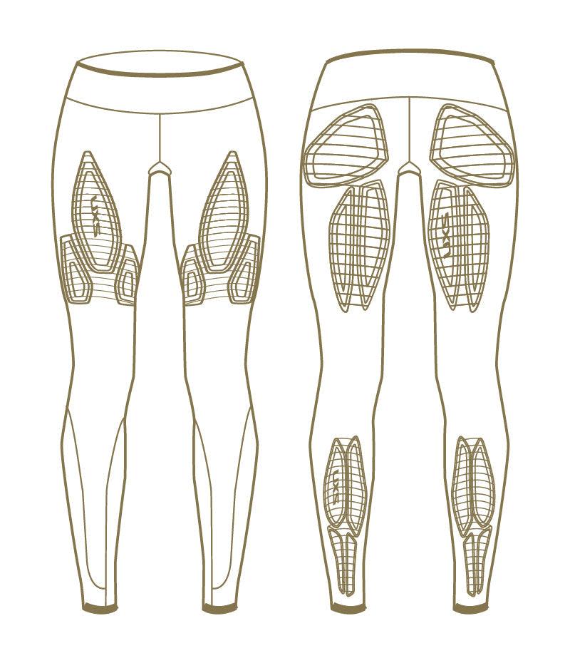 2XU Women's Force Mid-Rise Comp Tight BLK/NRO WA5367b 
